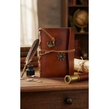 Imagem de Diário Vintage 85 Folhas Papel Reciclável - Seu Momento Cria - Congrat