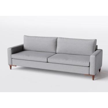 Imagem de Sofá 3 Lugares Living Fixo Viena 2,20m em Linho - Home Mobily, Cinza M