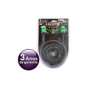 Imagem de Cabo Hdmi Pix 3 Metros 2.0 4k Ultra Hd 19 Pinos Com Filtro 018-0320