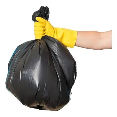 Imagem de Saco de Lixo P5 100L Resistente para Descarte Doméstico Pacote com 20 Unidades Preto Higipack