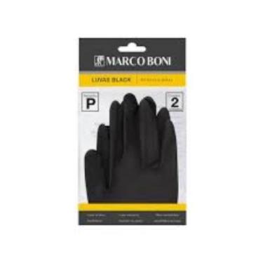Imagem de Luva Latex Black P Com 2 Unidades Profissional Cabeleiros - Marco Boni