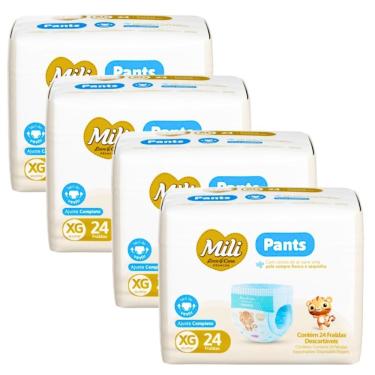 Imagem de Fralda Descartavel Infantil Love & Care Premium Pants Tam XG Cintura Elastica 360 4 Pacotes 96 Unidades Mili