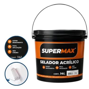 Imagem de Selador Acrílico 14 Litros Interno e Externo Supermax
