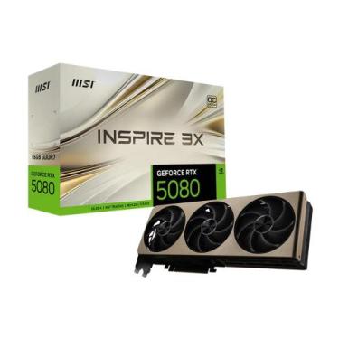 Imagem de Placa de Video RTX 5080 Msi Inspire 3x Oc 16gb Gddr7 3 Fans Nvidia