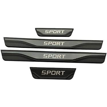 Imagem de GZBFTDH Proteção de Peitoril Soleira da Porta, para Hyundai Kona Tucson I20 Elantra Carro Acessórios, Aço Inoxidável Kick Plate Guard de Pedal de Limiar Protetor, Peças para Automóveis