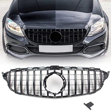 Imagem de FINMOKAL GT R AMG Style Grill Grelha Pára-choques Frontal para Mercedes Benz W205 C250 C300 C43 2019+
