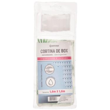 Imagem de Cortina para Box Banheiro 1,8m com 12 Ganchos Antimofo