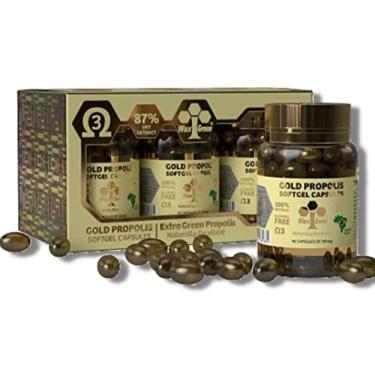 Imagem de Kit com 6, Própolis Verde Gold Em Cápsula, Extrato Seco 87%, Wax Green