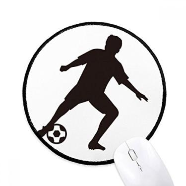 Imagem de DIYthinker Tapete de mouse esportivo de futebol americano esteira redonda para computador