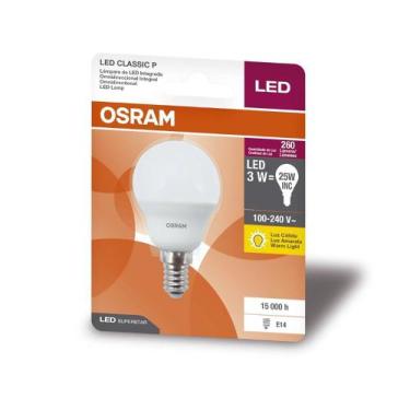 Imagem de Lâmpada Led Bolinha 3W Luz Amarela Decorativa E14 Osram