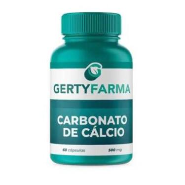 Imagem de Carbonato De Cálcio 500Mg 60 Cápsulas - Gerty Farma