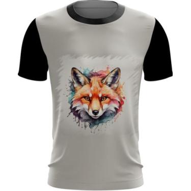 Imagem de Camiseta Dryfit Raposa Fox Ilustrada Abstrata Cromática 1 - Kasubeck S