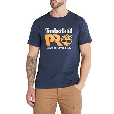 Imagem de Timberland PRO Camiseta masculina de manga curta com logotipo A6EYK Core Chest - 3X-Grande Regular - Black Iris