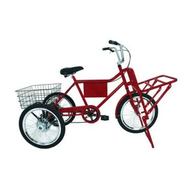 Imagem de Bicicleta Triciclo de Carga Com Marchas e Freios A Disco Cargueira - C