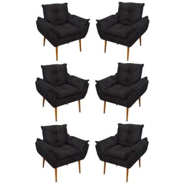 Imagem de Kit 06 Sofás 1 Lugar de Luxo Opala Sala, Quarto Suede - B BALAQUI DECO