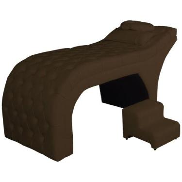 Imagem de Maca Estofada Capitonê Requinte Suede Cores - DS Estofados, Marrom