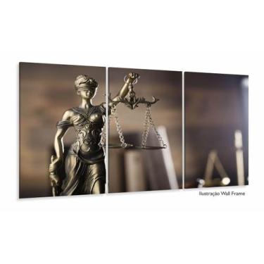 Imagem de Quadros Decorativos Advocacia Deusa Escritório 120x60 3 peças - Wall F