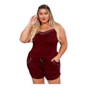 Imagem de Conjunto Feminino Plus Size Blusa Shorts Faixa Grande G2 Xgg - Dona Mo