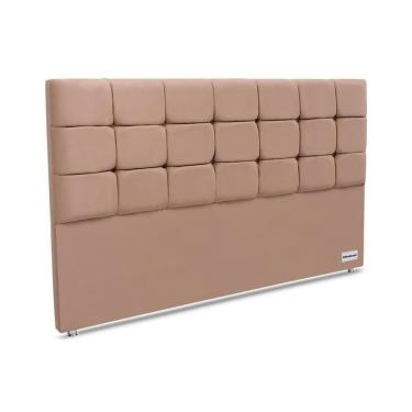 Imagem de Cabeceira Cama Box Estofada King 195 Piave Veluto Suede Bege - Ortobom