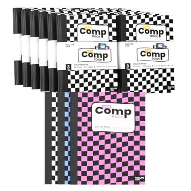 Imagem de E-CLIPS USA Cadernos de composição, mini cadernos de composição, caderno de composição pequeno, mini cadernos pautados universitários, 80 folhas, 4,5 polegadas x 8,25 polegadas, 3 livros por pacote,