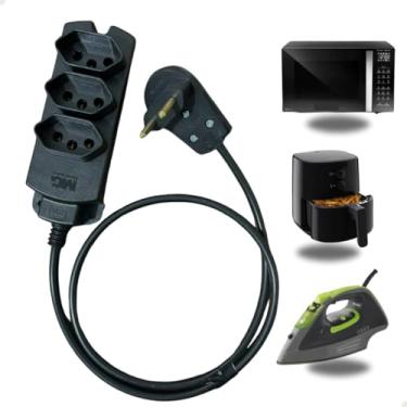 Imagem de Extensão Elétrica De 3 Tomadas 20 Amperes Reforçada 0,8 Metros