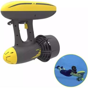 Imagem de Scooter subaquático 2 em 1 hélice elétrica 600w scooter subaquática água dupla velocidade impulsionador parafuso de mergulho câmera de ação compatível compacta e portátil