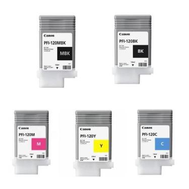 Imagem de Cartucho de tinta Canon Plotter PFI120 kit 5 cores - ZEE DIGITAL INK