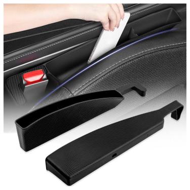 Imagem de Organizador de preenchimento de lacunas para assentos de carro, 2 peças de fibra de carbono Carleef
