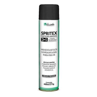 Imagem de Spritex Aerosol 400ml Eficaz contra Baratas,Pulgas e Moscas - Kelldrin