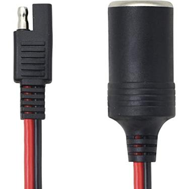 Imagem de defomery Adaptador De Tomada Para Acendedor Cigarros Sae Cabo Extensão Alimentação 2 Pinos Conexão Rápida Desconectar