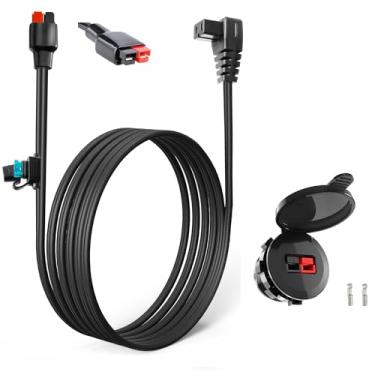 Imagem de JacEnergy Conectores De Poste Energia Anderson, Conector Andanderson Para Cabo Cc Geladeira Automotiva 12 V, Soquete Isqueiro Substituição V/24 14 Awg, 1,6 M