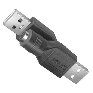 Imagem de Artilits Adaptador CC USB A macho para fêmea de 5,5 x 2,1 mm, adaptador CC Starlink 5,5 x 2,1 mm, suporte a conector USB A, 5 V, 12 V, 20 V, feito para lâmpada de mesa LED, Starlink Mini, solar