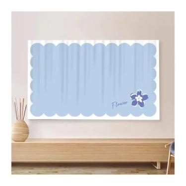 Imagem de HSTANGKY Capa de TV 32-80 polegadas Capa protetora de tela de TV para LCD LED Outdoor Half Pack Velvet LCD TV Universal Capa de televisão quarto sala de estar decoração - Azul||55 polegadas