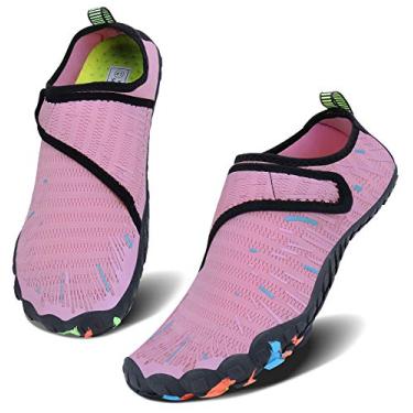 Imagem de Sapato de banho masculino esportivo aquático de secagem rápida para piscina, praia, surfe, caminhada, parque aquático, 4pink, 11-11.5 Women/9.5-10 Men