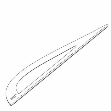 Imagem de Esquadro Numero 1 Alfaiate Régua Costura Cavas 1 Branco Fenx