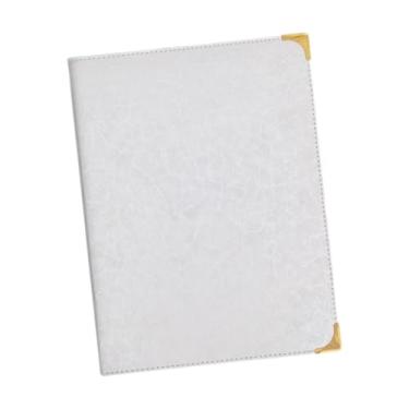 Imagem de Esquirla Capa para cardápio de restaurante 9,6 x 12,6 polegadas, elegante, transparente, com visualização clara, pasta para cardápios, para festas de, Branco