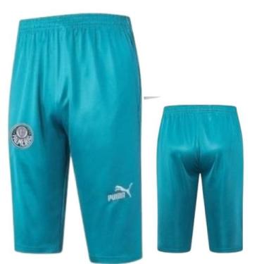 Imagem de Bermuda Meia calça Palmeiras 24 25 bolso laterais zíper, Verde, GG
