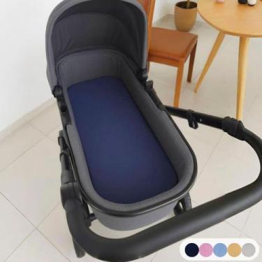 Imagem de Colchonete para Carrinho Moisés Bebê Menino Menina (Capa Removível + E