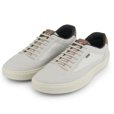 Imagem de Tênis Casual Masculino Modelo 1005S Pettinari Calce Fácil, Bege, 39
