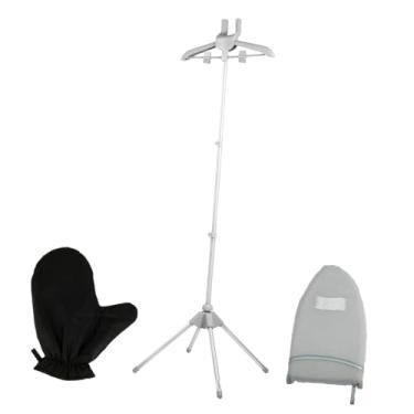 Imagem de Ｂｅｓｇａ Cabide portátil para máquina de passar roupa, vaporizador, cabide para roupas, economizador de espaço, viagem, dobrável, suporte para máquina de, Cinza