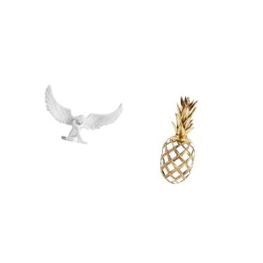 Imagem de Fenteer Escultura de Asa de Anjo de Resina, Ornamento Decorativo Dourado para Decoração de Escritório, Inauguração de Casa, Estante, Quarto, Sala de Estar, Co