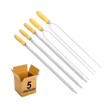 Imagem de Espeto Inox Churrasco Matrinox 50cm Simples e Duplo 5 unid.