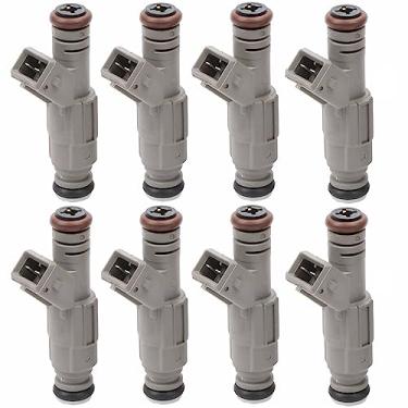Imagem de MOSTPLUS 0280155715 Injetores de combustível de 10,9 kg 250cc 4 furos compatíveis com Jeep Cherokee Dodge Dakota Ram Van 5.2 5.9 0280150947 0280150965 (8 conjuntos)