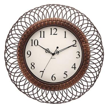 Imagem de Relógio De Parede Herweg Quartz Vime Marrom Chocolate 660124 único