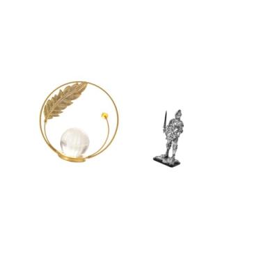 Imagem de Fenteer Escultura de Metal em Forma de Bola, Estatueta Vintage Criativa para Mesa, Suporte para Corredor, Lareira, Quarto, Sala de Estar, de Entrada, Est