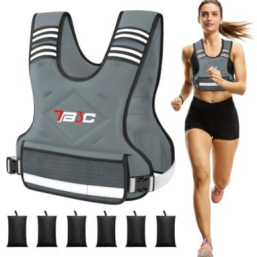 Imagem de TB3C Colete feminino com peso ajustável – 1,8 a 4,5 kg/5 a 9 kg/9 a 14,5 kg para treinamento de força, colete de peso corporal para corrida, caminhada e exercícios em casa