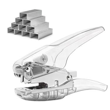 Imagem de Grampeador de mesa de escritório para economia de esforço com 1000 grampos padrão de 1/10.2 cm, grampeamento resistente durável padrão suave sem atolamento, perfeito para casa, escola, escritório