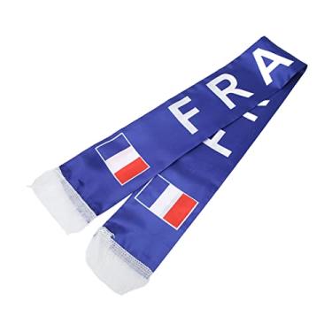 Imagem de Cachecol de Futebol da Copa do Mundo de 2022, Cachecol de Poliéster Resistente à Sujeira para Presente íntimo da Copa do Mundo (França)