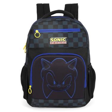 Imagem de Mochila de Costas Juvenil Escolar Sonic 3D Luxcel