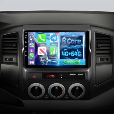 Imagem de Qualcomm [4G + 64G] Rádio automotivo de 8 núcleos para Toyota Tacoma 2005-2015, tela sensível ao toque Volxcereo 22.9 cm estéreo Android com carplay sem fio, Bluetooth, navegação, GPS/unidade
